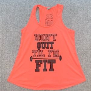 Orange workout tank